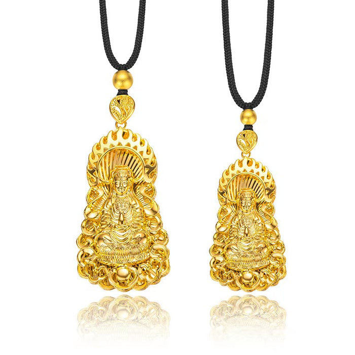 Gold Guan Yin Buddha Pendant -Protection&Healing