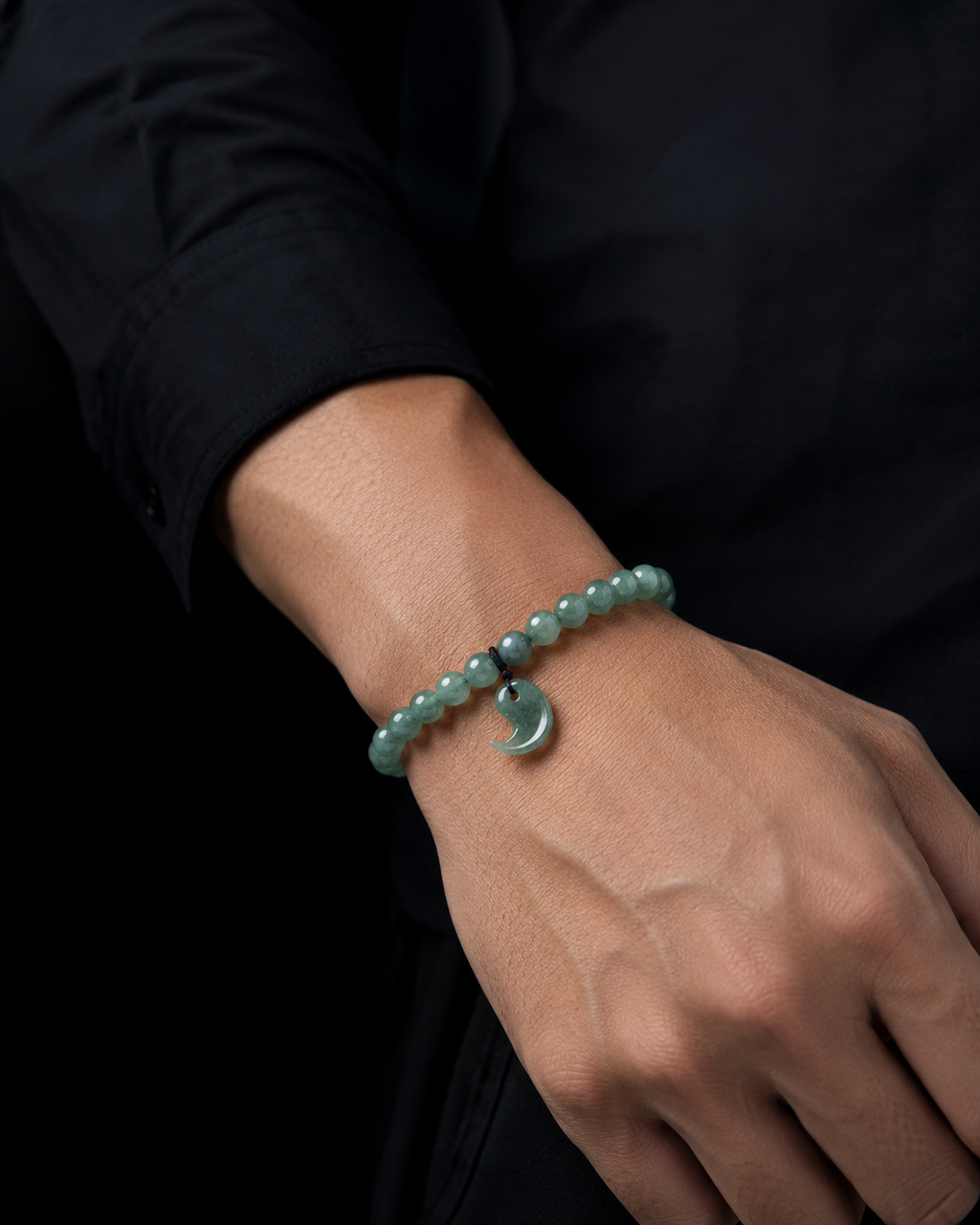Taiji Magatama Jade Bracelet-Balance, Harmony & Peace