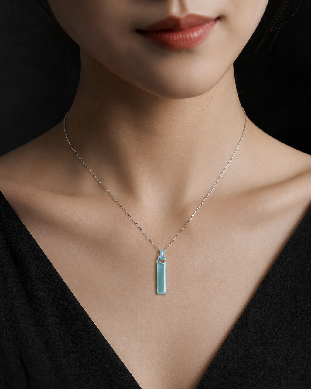 Jade Peace Pillar Necklace-Connection That Endures