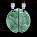 Balanced Together-Dragon & Phoenix Jade Couple Pendant