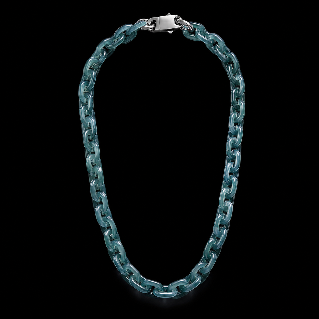 Handgeschnitztes Jadeit-Kubanische-Glieder-Armband – Pfad des Wächters