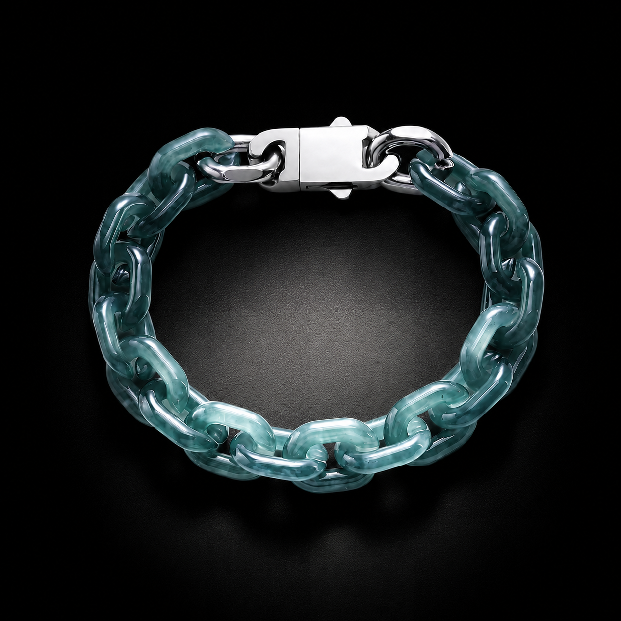 O-Link Natural Jade Cuban Bracelet-Balance, Connection