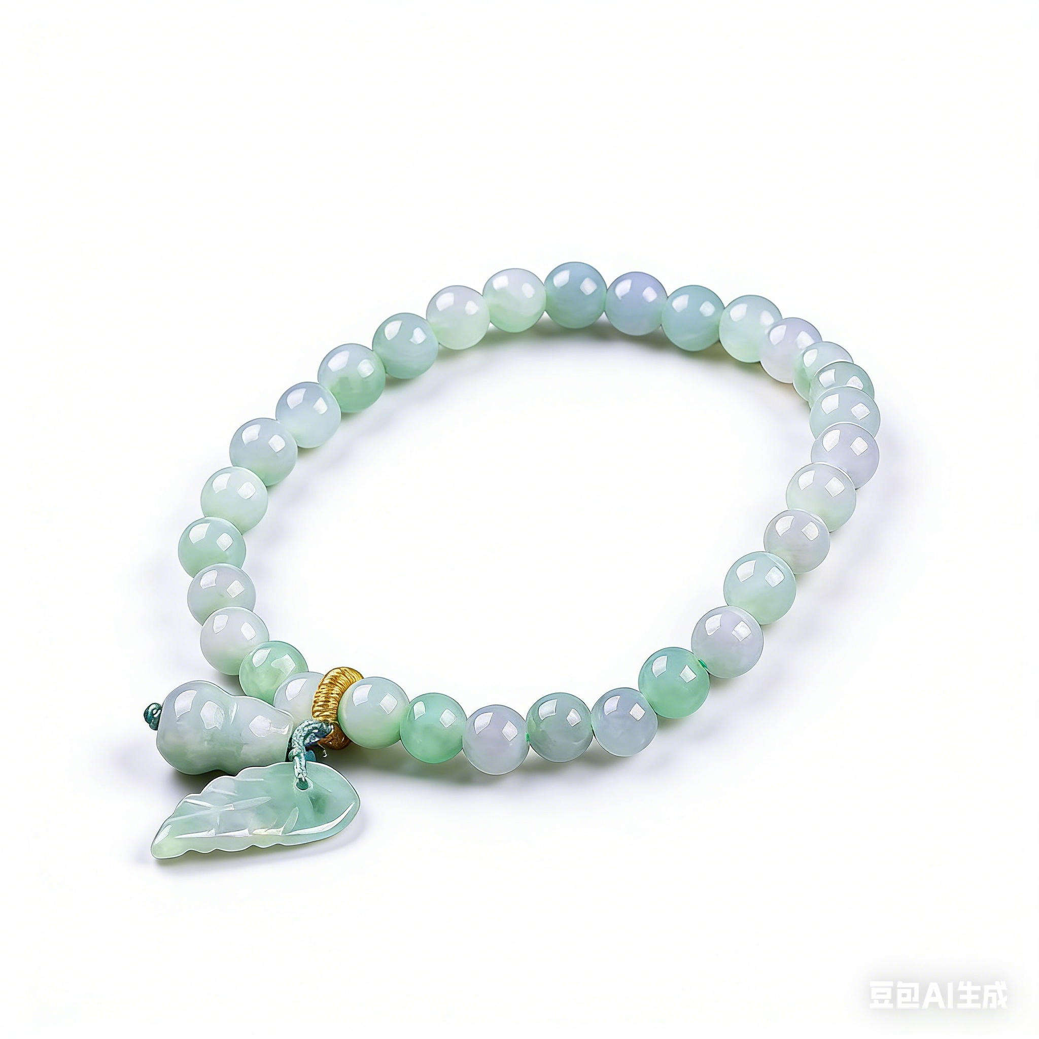 Natural Jade Gourd Blessing Harmony Bracelet