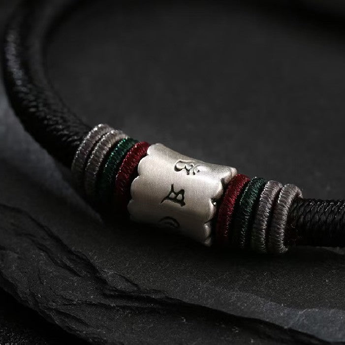 Grounding Six True Words Handmade String Bracelet-Luck and Protection