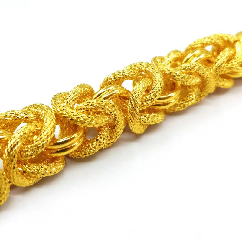 Gold Double Dragon Bracelet-Protection&Luck