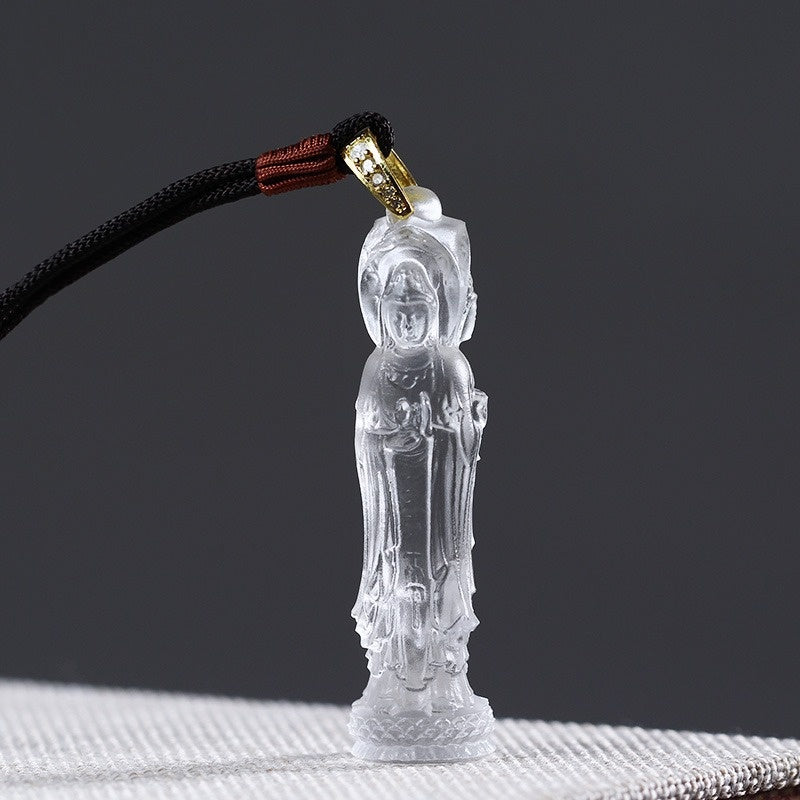 Three-Faced Guanyin Glaze Pendant-Compassion, Protection & Harmony