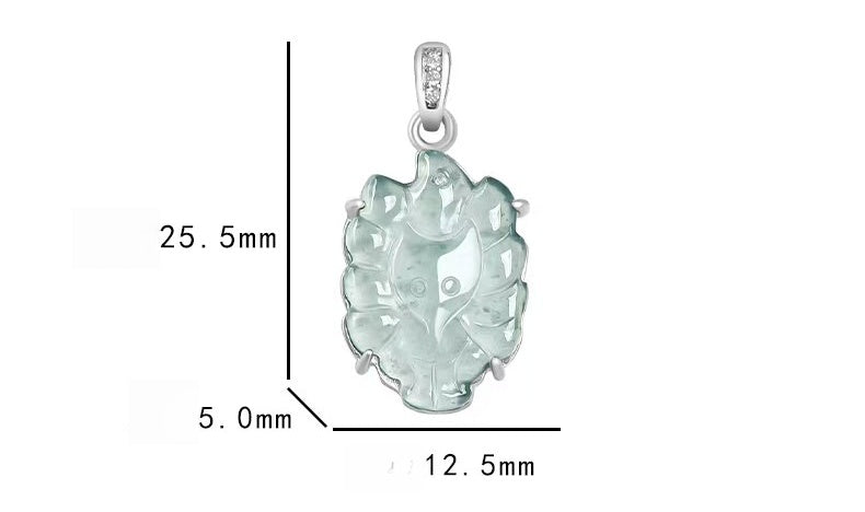 Ice Jade Nine-Tailed Fox Pendant Necklace – Intuition, Attraction & Protection