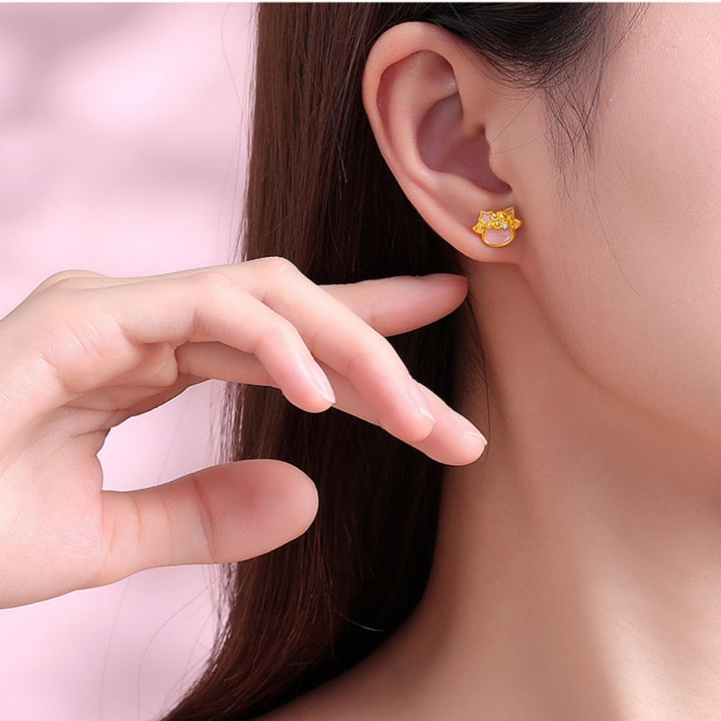 Lamb Luminous Stud Earrings-Gentle Wishes