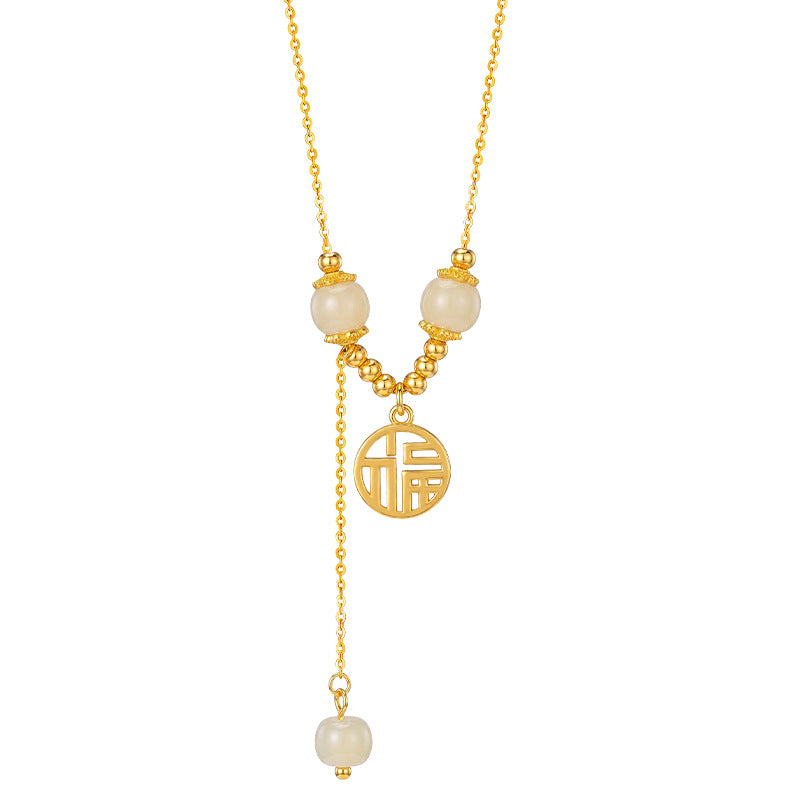 Fu Nephrite Jade Necklace-Blessings We Share