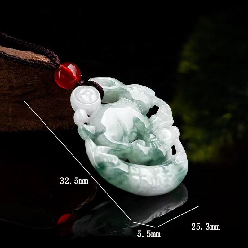 Jade Rabbit Charm Rabbit Jade Pendant-Attract Luck – FengshuiGallary