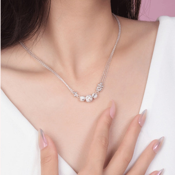 Triple Bell Fine Silver Necklace-Love Across Lifetimes