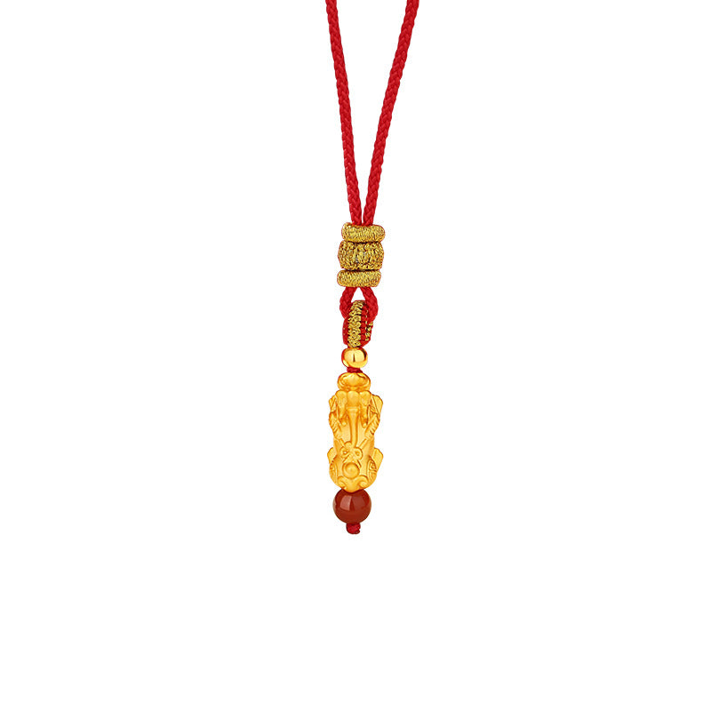Pixiu Agate Cord Necklace-Lasting Love and Protection