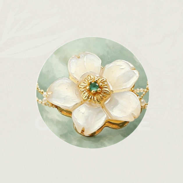 Peach Blossom Hetian Jade Bracelet-Tender Connection