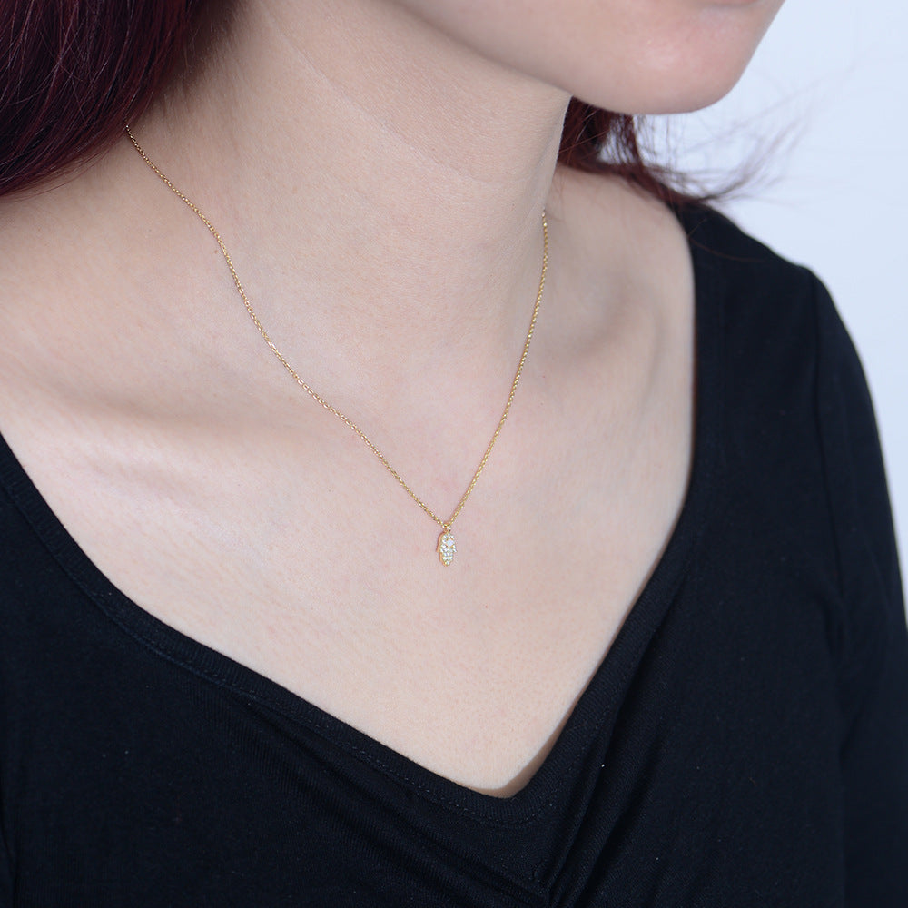 Hamsa Moonstone Sterling Silver Necklace-A Petite Sparkle