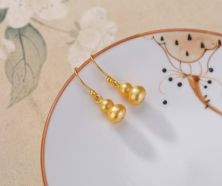 Lucky Calabash Earrings-Wealth and Prosperity