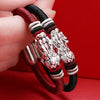 999 Silver Pixiu Handmade Rope Magnetic Clasp Bracelet-Attract Wealth