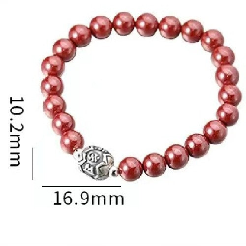 Six True Words Cinnabar Bracelet-Inner Peace