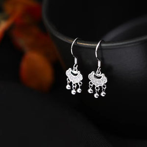 Peace Lock Silver Earrings-Peace and Harmony