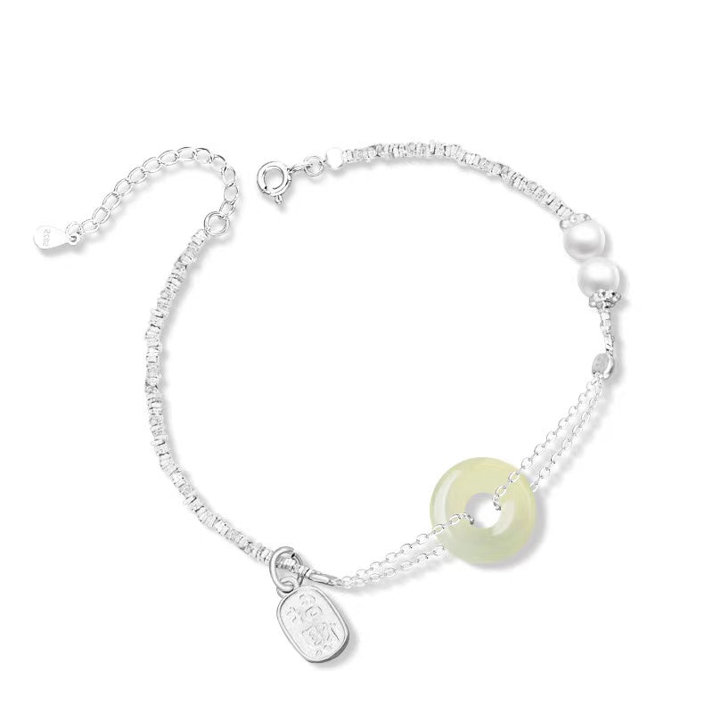 Peace Knot Silver Bracelet-Good Fortune and Prosperity