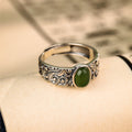 Quiet Bloom-Daisy Nephrite Jade Ring