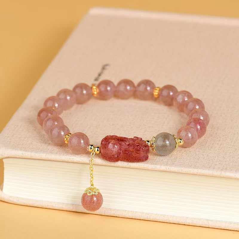 ラディアント アフェクション ストロベリークォーツ 貔貅 ブレスレット