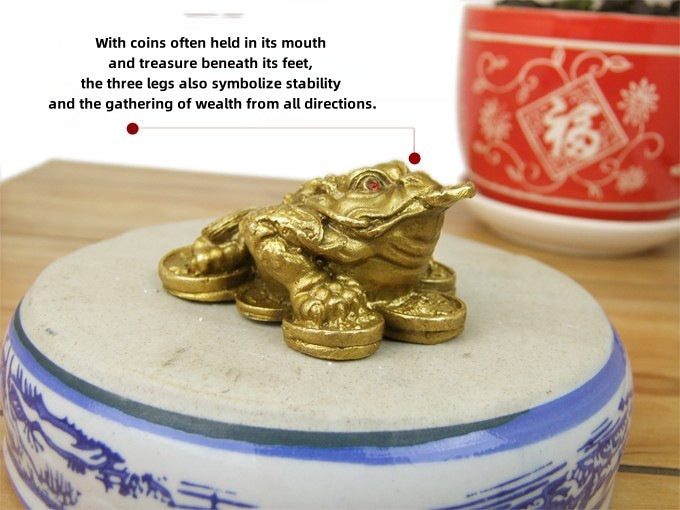 Seven-Star Money Toad – Solid Brass Fortune Figurine for Wealth & Prosperity