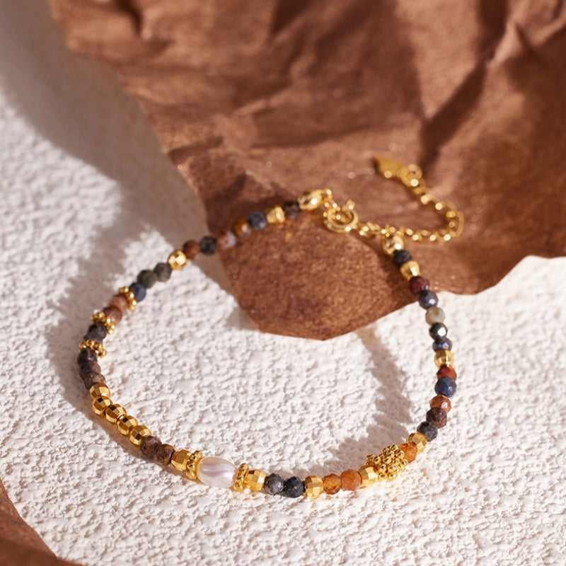 Pietersite Freshwater Pearl Bracelet-A Moment of Stillness