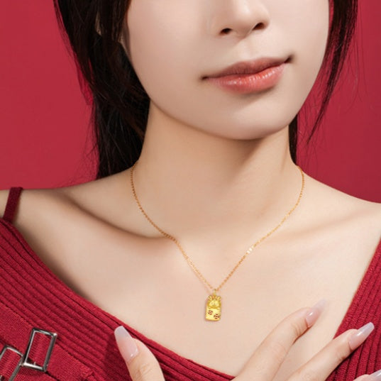 Little Dragon Coin Necklace-Good Wishes Ahead