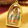 Tibetan Tsa Tsa 3D Buddha Amulet-Handmade Panting Ghau Prayer Box Pendant