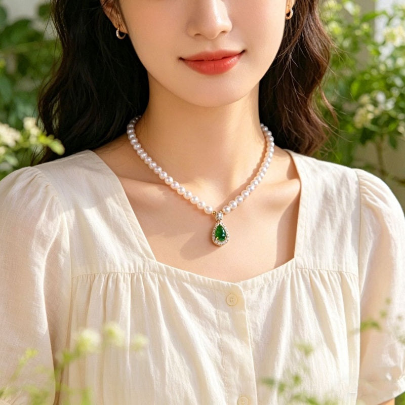 Fortune & Blessing Gourd Pearl Necklace – A Gift of Love, Luck & Prosperity