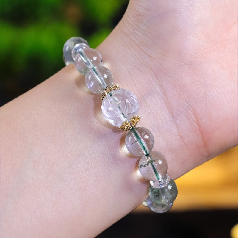 Green Phantom Quartz Pi Xiu Bracelet-Divine Protection