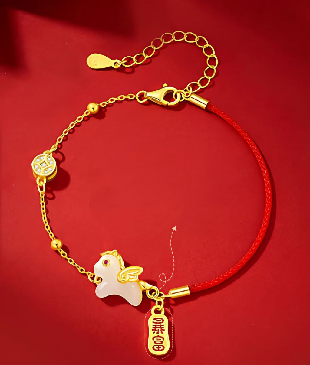Hetian Jade Horse Bracelet – Prosperity, Success & Fortune Ahead