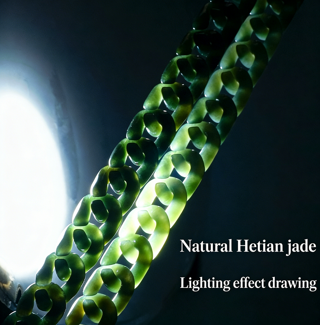 Urban Fusion Cuban Link Jade Bracelet-Detachable Adjustable Link Design