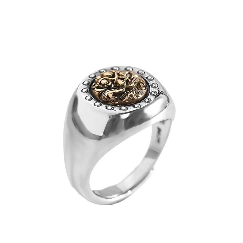 Pixiu Men Silver Ring-Wealth+Protection