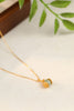 Gentle Essence Hetian Jade Pendant Necklace– S925 Sterling Silver with Ancient Gold Finish
