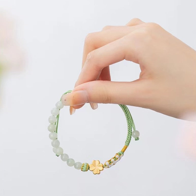 Four Leaf Clover Handmade Rope Bracelet-Faith & Hope