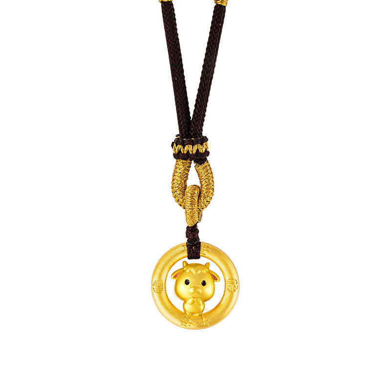 Twelve Gold Zodiac Peace-Guard Amulet Necklace Series