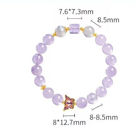 Sweet Butterfly Amethyst Bracelet-transformation and joy