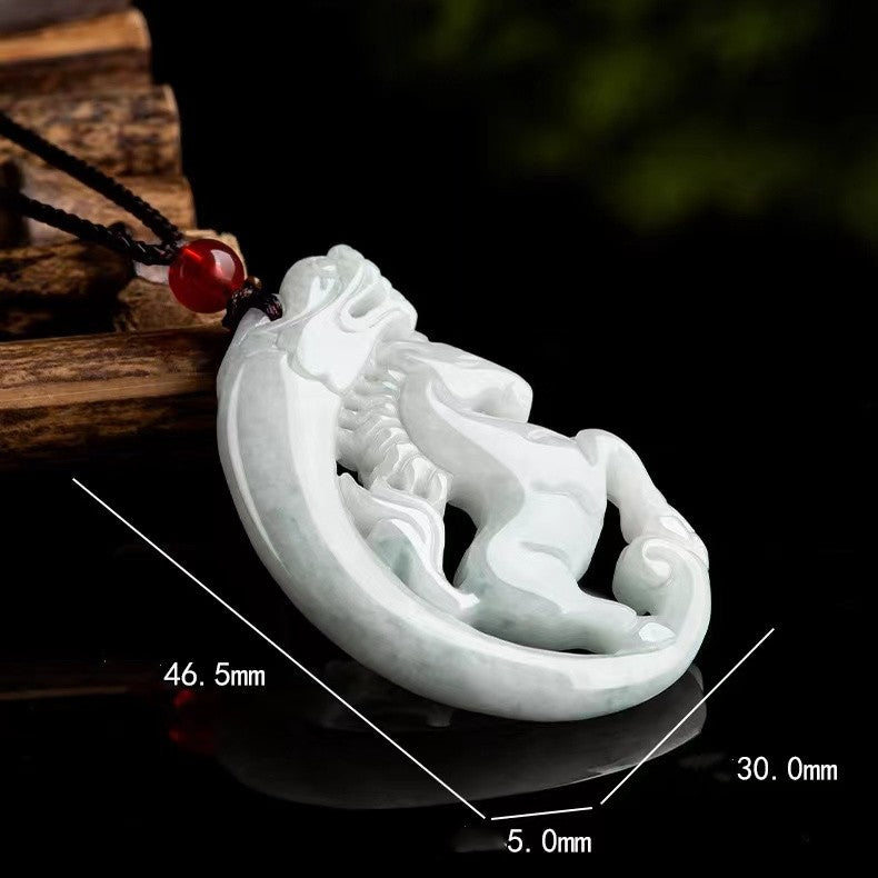 Dragon and Horse Jade Pendant-Fengshui Luck