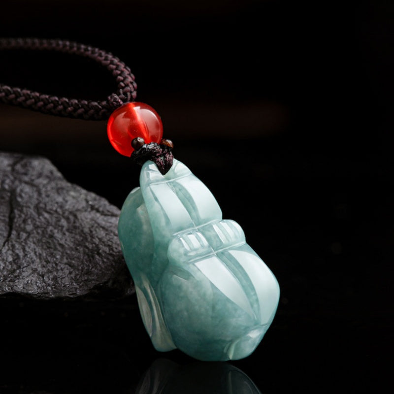 Gentle Fortune Jade Rabbit Pendant Necklace