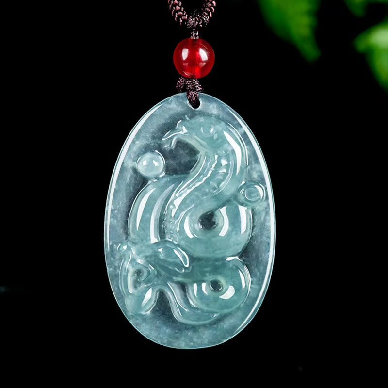 Ice Jade Snake Pendant – Protection, Renewal & Transformation