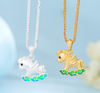 Gold Horse Cloud Necklace – Smooth Steps & Rising Fortune
