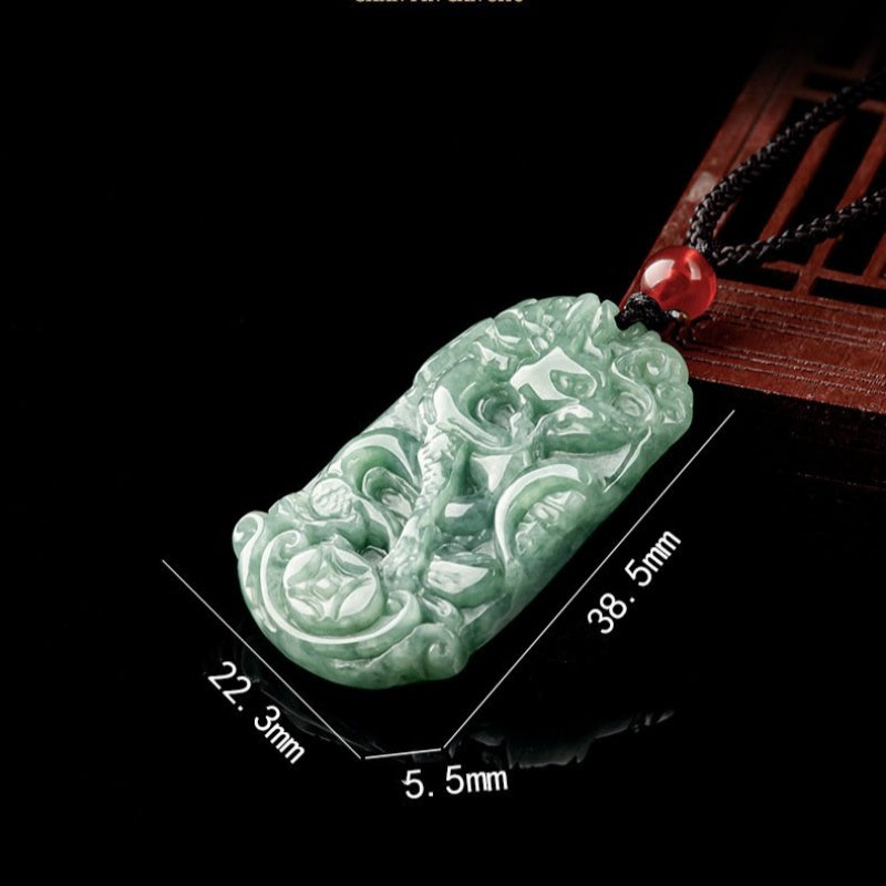Dragon & Phoenix Couple Jade Pendant Set-Love, Harmony & Lasting Blessings