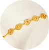 Rolling Fortune Coin Bracelet –18k Gold Plated 925 Sterling Silver