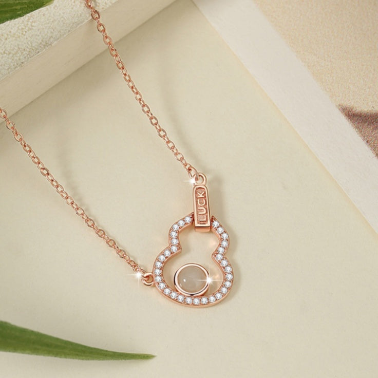 Gourd Nephrite Jade Necklace-Fortune and Prosperity