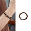 Silver Snake Sandalwood Bead Bracelet-Protection and Wealth