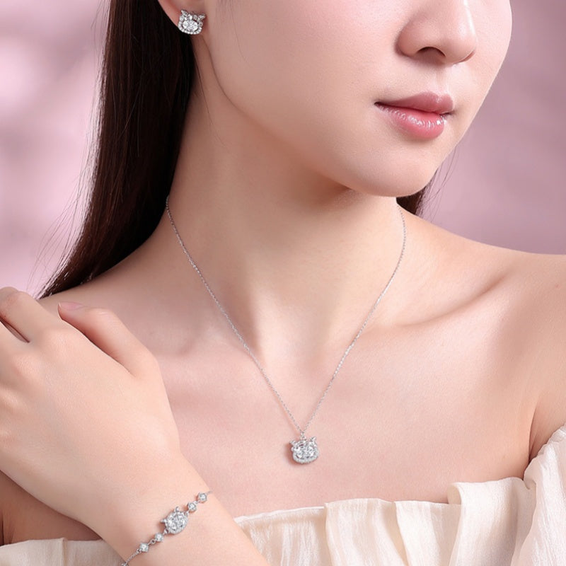 Good Wishes-Lamb & Star Sterling Silver Jewelry Set