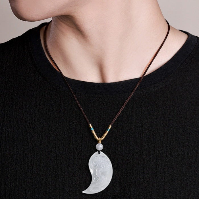 Dragon & Phoenix Couple Agate Unity Pendant Set – Love, Harmony & Lifelong Bond