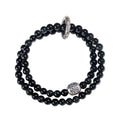 Peace Knot Black Obisidian Warp Bracelet -Harmony&Protection