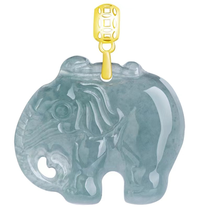 Spirit of Wisdom Elephant Jade Necklace
